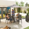 Nova Garden Furniture Milano Grey 4 Seat Square Dining Set