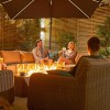 Nova Garden Furniture Luxor Willow 7A Corner Sofa with Firepit Table