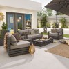Nova Garden Furniture San Marino Grey 2 Seat Sofa Set