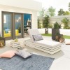 Nova Garden Furniture San Marino White Sun Lounger Set
