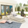 Nova Garden Furniture San Marino White Sun Lounger Set