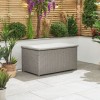 Nova Garden Furniture Small White Wash Rattan Storage Box