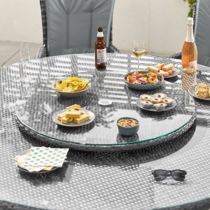 Nova Garden Furniture Grey 60cm Rattan Lazy Susan Nova Garden Furniture Grey 60cm Rattan Lazy Susan