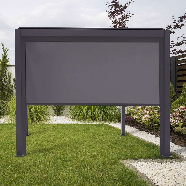 Nova Garden Furniture Grey Pull Down Screen for Titan 3m Pergolas