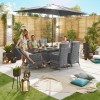 Nova Garden Furniture Ruxley Grey Rattan 6 Seat Rectangular Dining Set