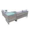 Signature Weave Garden Furniture Lucy Grey Corner sofa with Storage Box Table