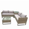 Signature Weave Garden Furniture Lucy Grey Corner sofa with Storage Box Table