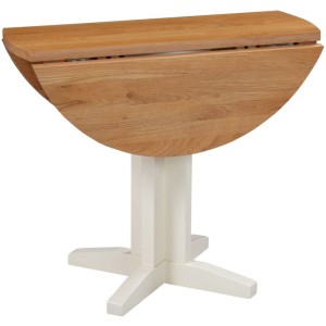 Divine Furniture Dortmund Ivory Painted Round Drop Leaf Dining Table Divine Furniture Dortmund Ivory Painted Round Drop Leaf Dining Table