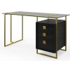 Alphason Furniture Atherton Black and Gold Desk