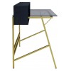 Alphason Furniture Morgan Black and Gold Riser Desk