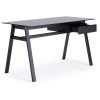 Alphason Furniture Richmond Black Glass Top Desk