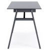 Alphason Furniture Richmond Black Glass Top Desk