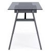 Alphason Furniture Richmond Grey Glass Top Desk