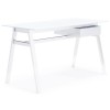 Alphason Furniture Richmond White Glass Top Desk