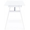 Alphason Furniture Richmond White Glass Top Desk