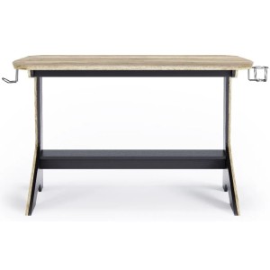 Alphason Furniture Jersey Black and Oak Finish Desk with Holders Alphason Furniture Jersey Black and Oak Finish Desk with Holders