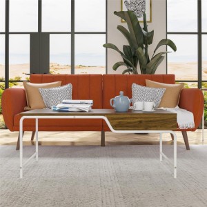 Novogratz Furniture Webster Walnut Wooden Coffee Table Novogratz Furniture Webster Walnut Wooden Coffee Table