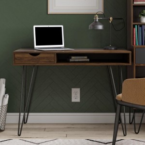 Novogratz Furniture Concord Walnut Oak Desk with Storage Novogratz Furniture Concord Walnut Oak Desk with Storage