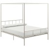 Novogratz Furniture Marion White Canopy Kingsize Bed