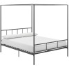 Novogratz Furniture Marion Gunmetal Grey Canopy Kingsize Bed