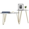 Novogratz Furniture Athena White Marble Nesting Tables