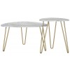 Novogratz Furniture Athena White Marble Nesting Tables
