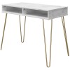 Novogratz Furniture Athena White Marble Study Desk