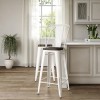 Luxor Furniture White 30inch Metal Bar Stool in Pair