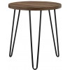 Owen Round Wooden Furniture Walnut End Table