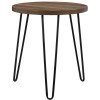 Owen Round Wooden Furniture Walnut End Table