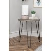 Owen Round Wooden Furniture Rustic Oak End Table