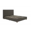 Emily Furniture Grey Linen Upholstered Double Bed