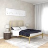 Giulia Furniture Gold Metal Modern Kingsize Bed