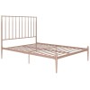 Giulia Furniture Millennial Pink Modern Metal Kingsize Bed