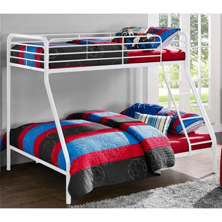 Contemporary Metal Furniture convertible 3ft Single Over Double Bunk Bed