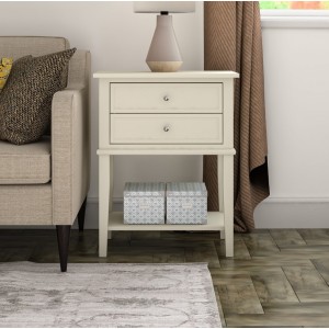 Franklin Wooden Furniture White Accent Table with 2 Drawers Franklin Wooden Furniture White Accent Table with 2 Drawers 5062096PCOMUK