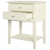 Franklin Wooden Furniture White Accent Table with 2 Drawers 5062096PCOMUK