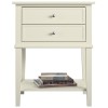Franklin Wooden Furniture White Accent Table with 2 Drawers 5062096PCOMUK