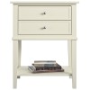 Franklin Wooden Furniture White Accent Table with 2 Drawers 5062096PCOMUK