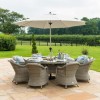 Maze Rattan Garden Oxford 8 Seater Ice Bucket Table Set with Heritage Chairs