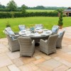 Oxford 8 Seat Round Ice Bucket Dining Set with Venice Chairs