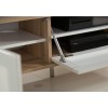 Alphason Furniture Helium White and Light Oak Closed TV Cabinet