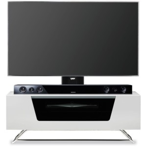 Alphason Furniture Chromium White Glass Tv Stand With Bracket Alphason Furniture Chromium White Glass Tv Stand With Bracket