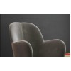 Fitz Upholstered Furniture Grey Velvet Accent Chair