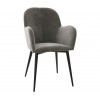 Fitz Upholstered Furniture Grey Velvet Accent Chair