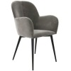 Fitz Upholstered Furniture Grey Velvet Accent Chair