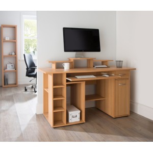 Alphason Office Furniture San Diego Beech Effect Computer Desk Alphason Office Furniture San Diego Beech Effect Computer Desk