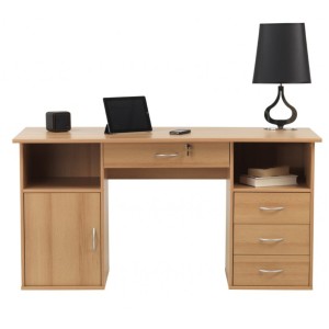 Alphason Office Furniture Dallas Beech Effect Computer Desk Alphason Office Furniture Dallas Beech Effect Computer Desk