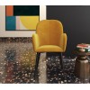 Fitz Upholstered Furniture Mustard Velvet Accent Chair
