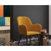 Fitz Upholstered Furniture Mustard Velvet Accent Chair